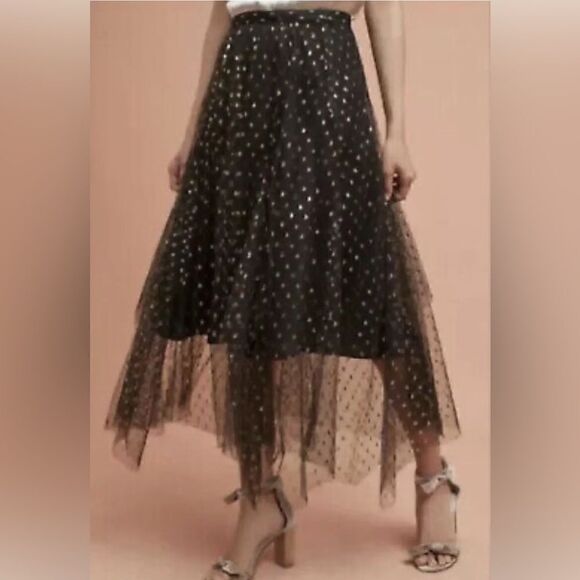 Eva Franco Anthropology black & gold mesh overlay with black optional underskirt - Picture 1 of 11